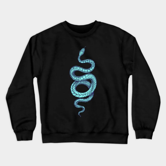 blue snake Crewneck Sweatshirt by DiWighte